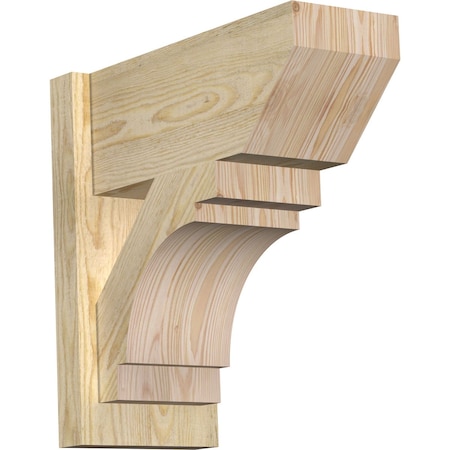 Ekena Millwork Merced Slat Rough Sawn Outlooker, Douglas Fir, 8"W x 18"D x 18"H OUT08X18X18MRC06RDF